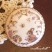 rabbit squrrel flowerwreath present brooch